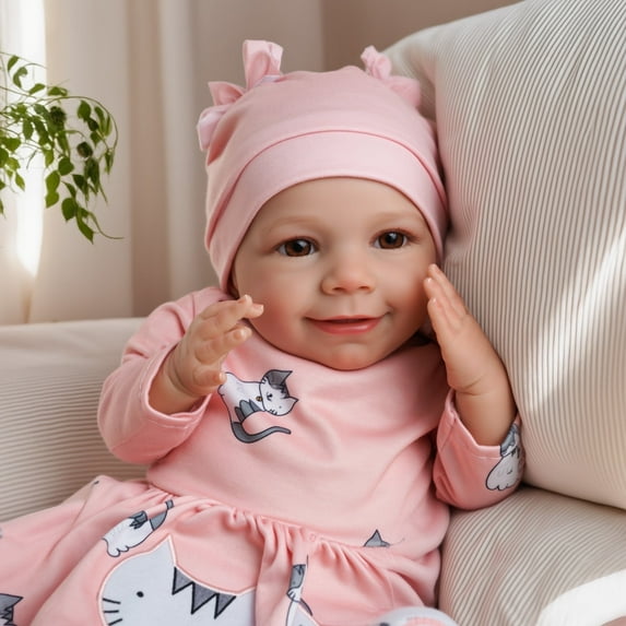 RSG Lifelike Reborn Baby Dolls 20 inch Newborn Baby Dolls Soft Cloth Body Real Life Baby Dolls with Toy Gift for Kids Age 3+