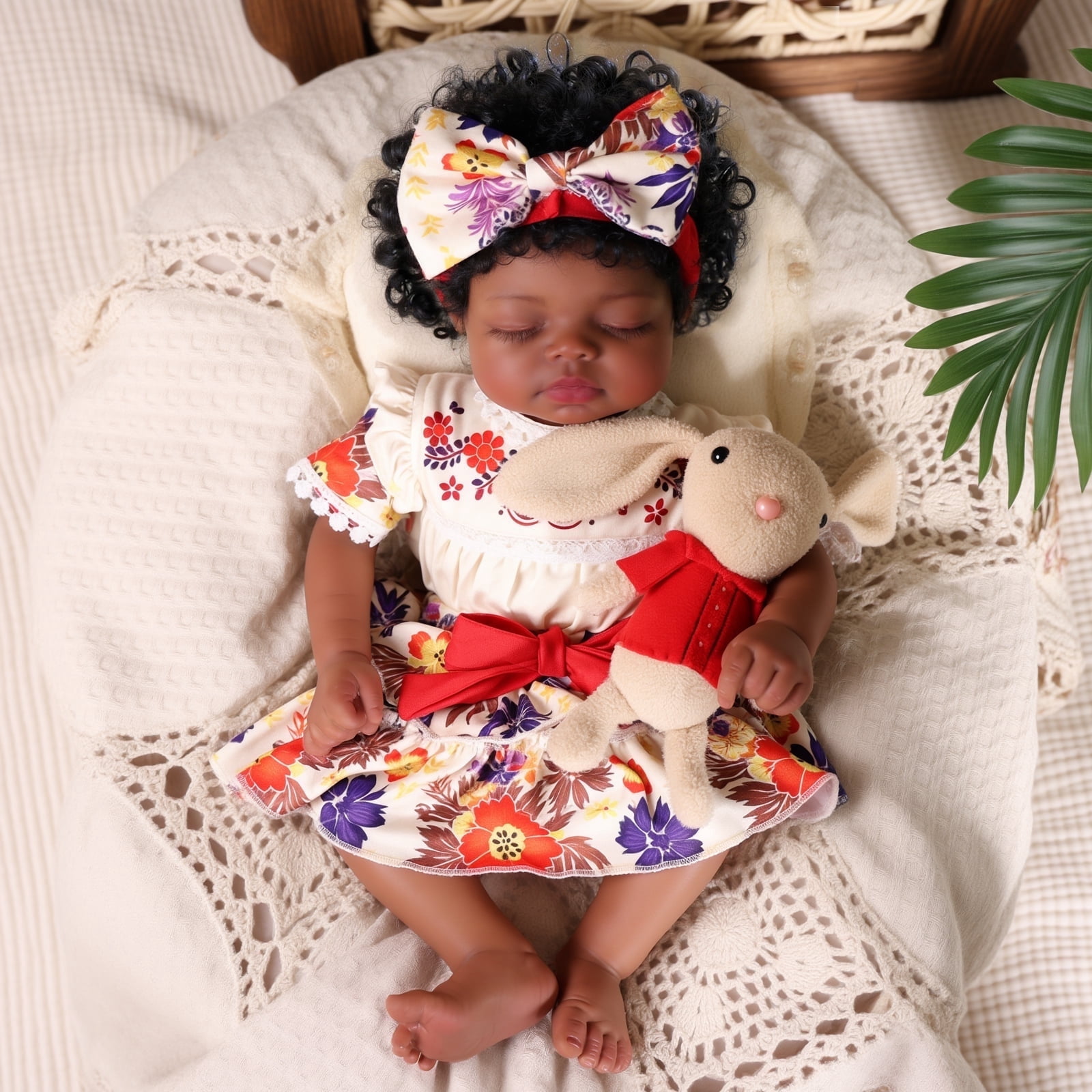 RSG Lifelike Reborn Baby Dolls,17-Inch Real Baby Feeling - Baby Doll with Soft Cloth Body Real Life Baby Dolls with Toy & Gift Box for Kids