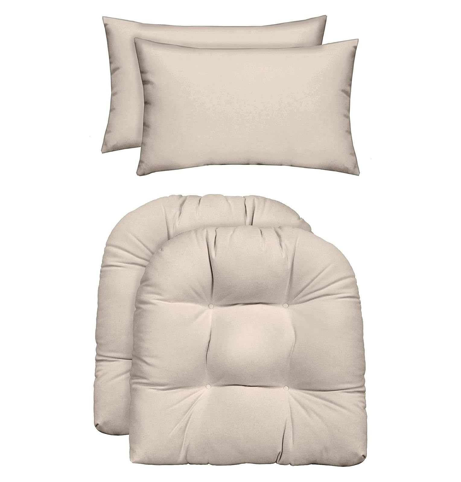 RSH Décor Indoor/Outdoor 2 UShape Wicker Chair Cushions & Lumbar