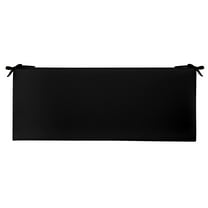 RSH Décor Indoor Outdoor 3” Foam Cushion with Ties (51” x 18” x 3”), Solid Black