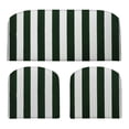 thumbnail image 1 of RSH Décor Indoor Outdoor 3 Piece Foam Wicker Cushion Set, Standard, Hunter Green & White Stripe, 1 of 6