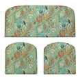thumbnail image 1 of RSH Décor Indoor Outdoor 3 Piece Foam Wicker Loveseat and Chair Seat Cushion Set, Standard, Ocean Life Blue, 1 of 6