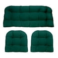 thumbnail image 1 of RSH Décor Indoor Outdoor 3 Piece Tufted Wicker Cushion Set, Large, Peacock, 1 of 6