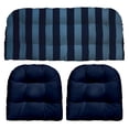 thumbnail image 1 of RSH Décor Indoor Outdoor 3 Piece Tufted Wicker Cushion Set, Large, Preview Capri + Navy Blue, 1 of 7