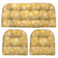 thumbnail image 1 of RSH Décor Indoor Outdoor 3 Piece Tufted Wicker Cushion Set, Standard, Shade Spice Yellow, 1 of 6