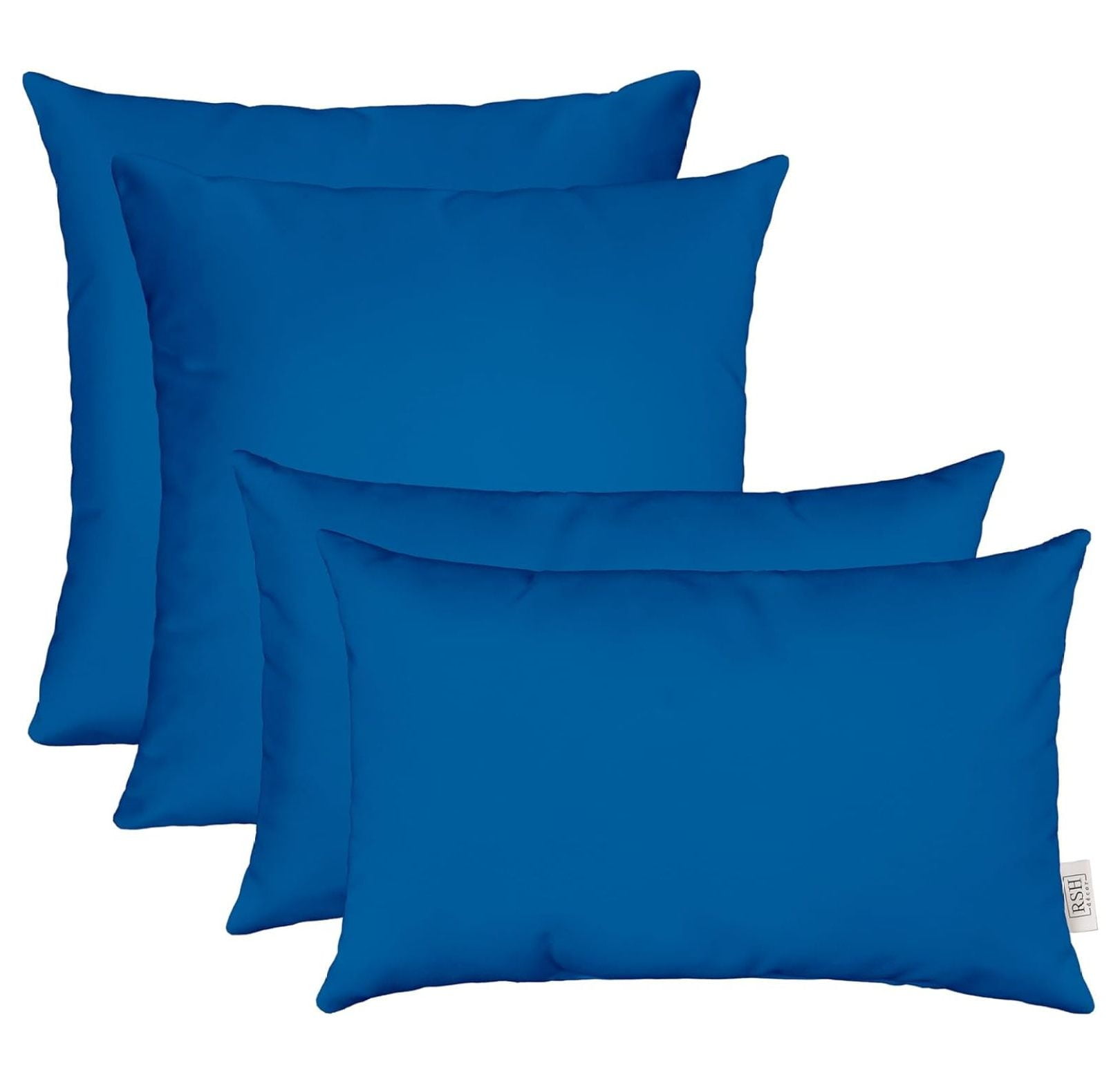 RSH Decor Indoor Outdoor Decorative Set of 4 Sunbrella Throw Toss Pillows Choose Color Size Canvas Pacific Blue 17 x 17 20 x 12 Walmart