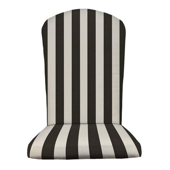 RSH Décor Indoor Outdoor Foam Adirondack Cushion, Black & White Stripe