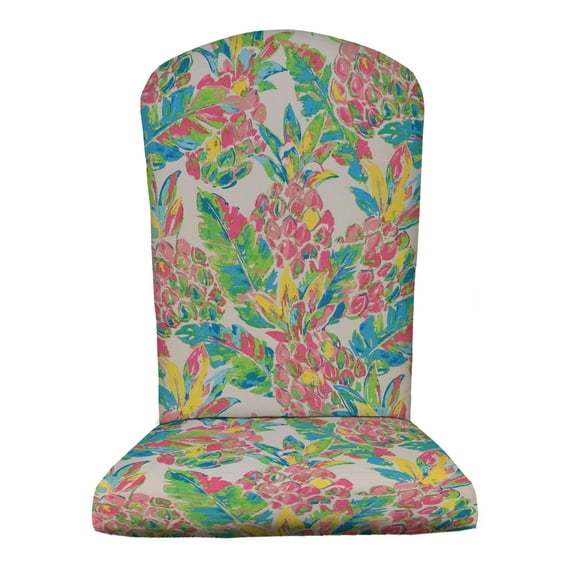 RSH Décor Indoor Outdoor Foam Adirondack Cushion, Vida Garden Pink Pineapple