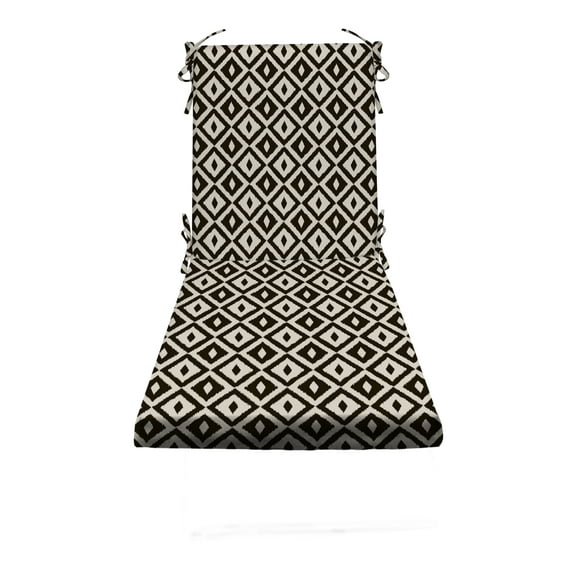 RSH Décor Indoor Outdoor Foam Chaise Lounge Chair Cushion, Black & White Aztec