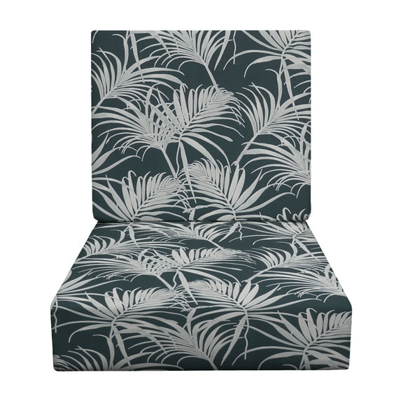 RSH Décor Indoor Outdoor Foam Deep Seating Cushion Set, 23" x 24" x 5" Seat and 23" x 19" x 3" Back, Cabrillo Passport Navy Blue