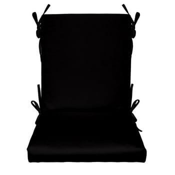 RSH Décor Indoor Outdoor Foam High Back Chair Cushion, Black