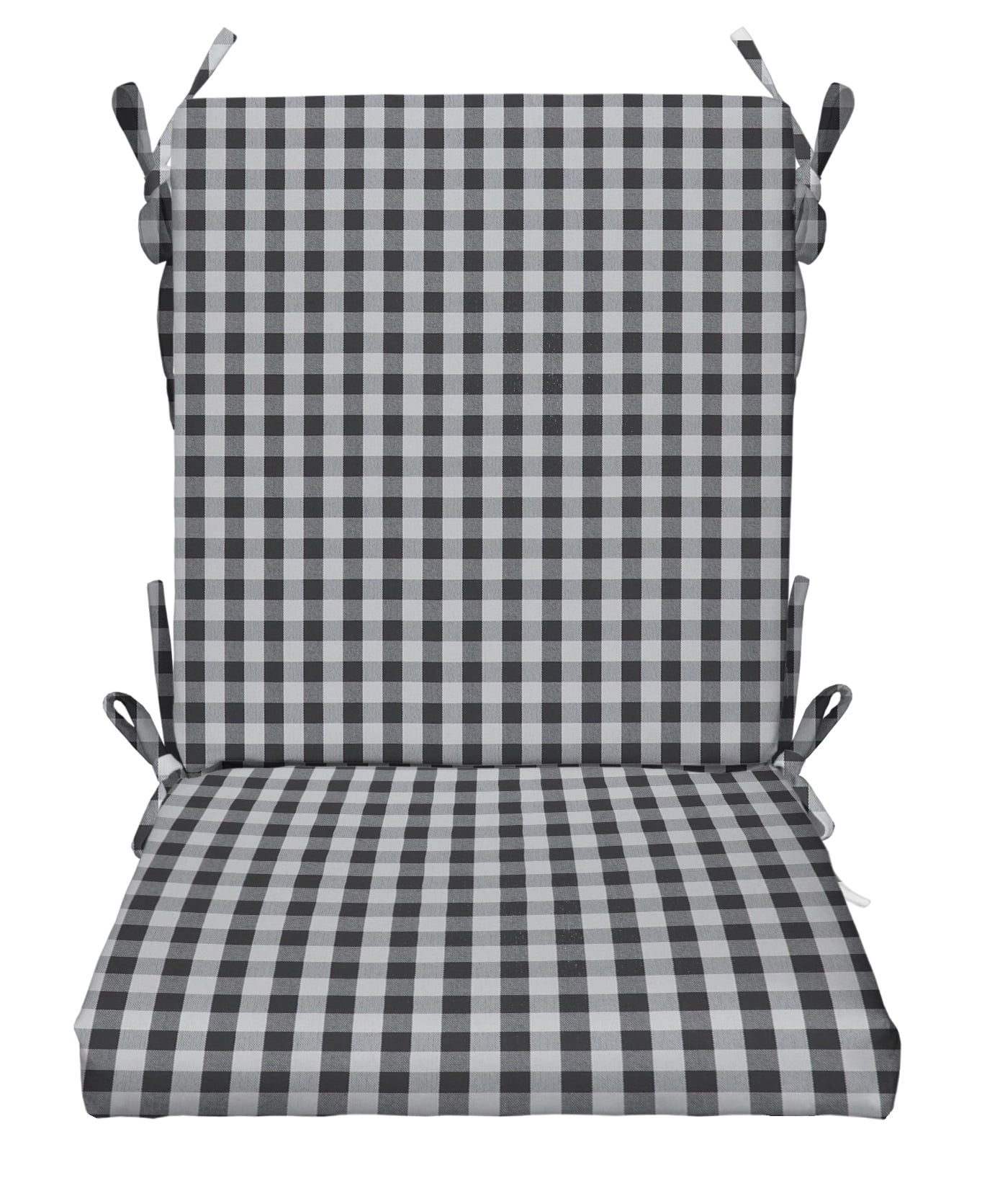 RSH Décor Indoor Outdoor Foam High Back Chair Cushion, Dawson Pewter Grey