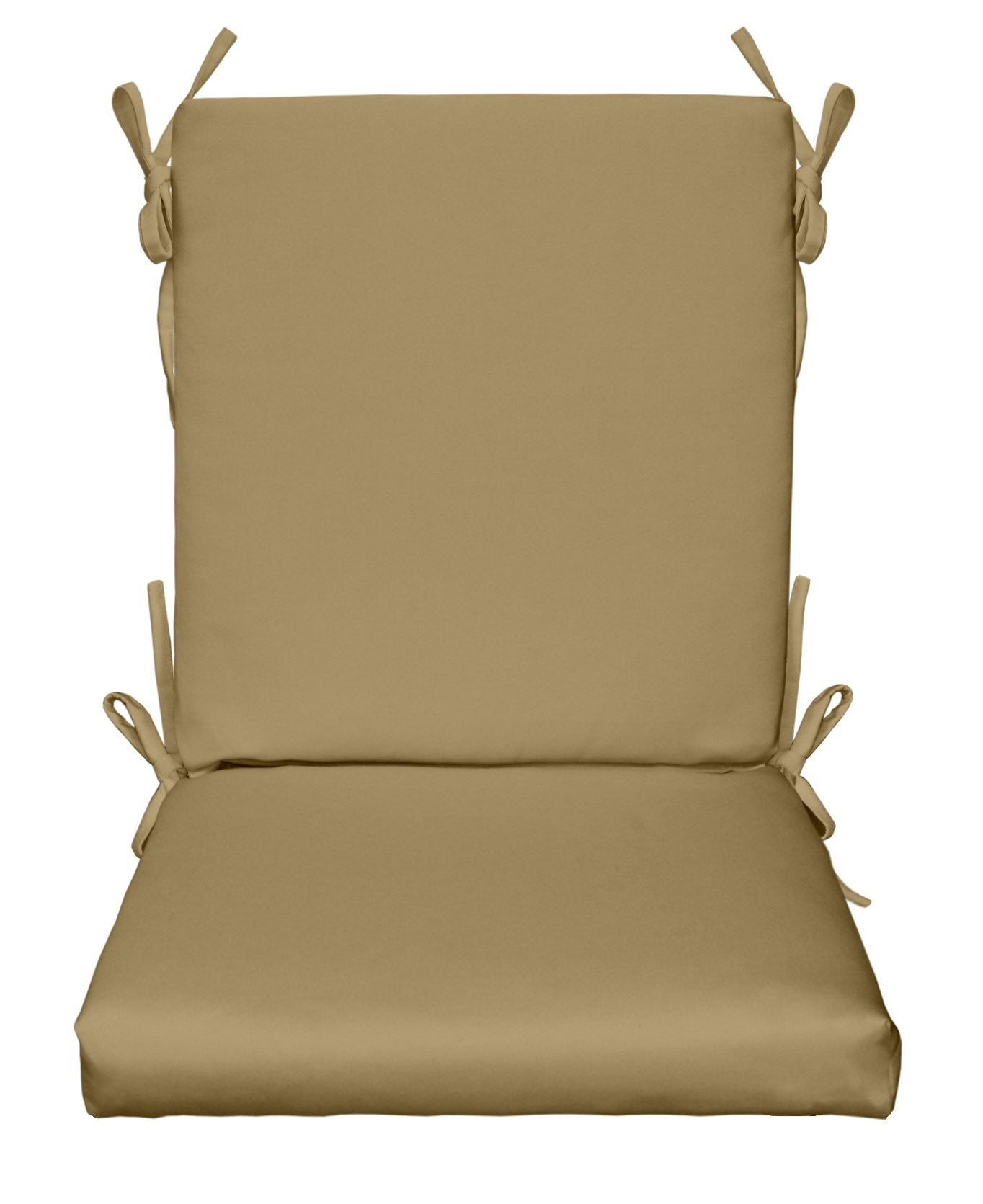 RSH Décor Indoor Outdoor Foam High Back Chair Cushion, Tan