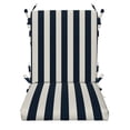 thumbnail image 1 of RSH Décor Indoor Outdoor Foam Mid Back Chair Cushion, Navy Blue White Stripe, 1 of 5