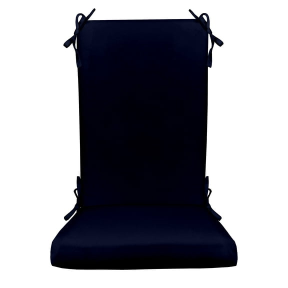 RSH Décor Indoor Outdoor Foam Rocker Rocking Chair Pad Cushions, Standard, Solid Navy Blue