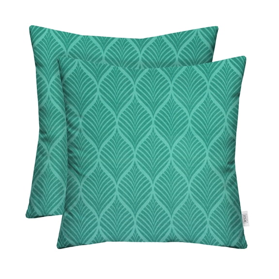 RSH Décor Indoor Outdoor Set of 2 Pillows, 17" x 17", Fenbrook Teal