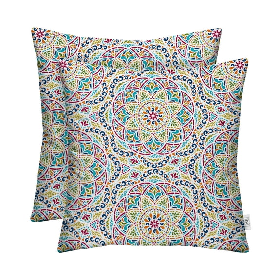 RSH Décor Indoor Outdoor Set of 2 Pillows, 17" x 17", Zen Fiesta