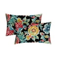 thumbnail image 1 of RSH Décor Indoor Outdoor Set of 2 Pillows 20" x 12", Colsen Noir, 1 of 6