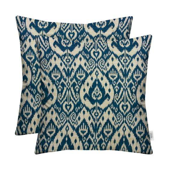 RSH Décor Indoor Outdoor Set of 2 Pillows, 20" x 20", Ashmore Marine Blue