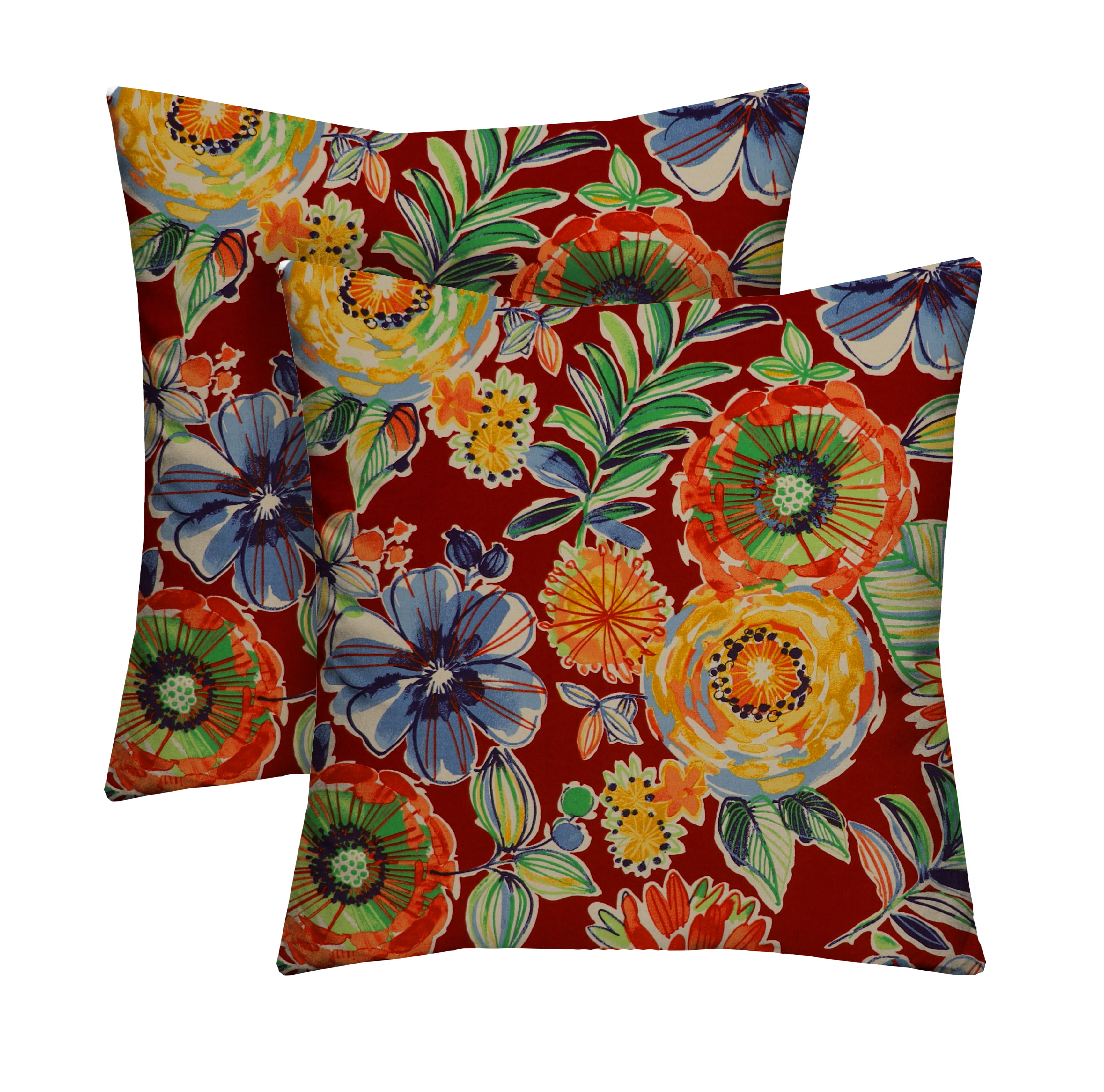 RSH Décor Indoor Outdoor Set of 2 Pillows 20" x 20", Colsen Berry