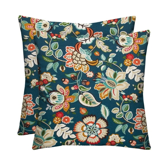 RSH Décor Indoor Outdoor Set of 2 Pillows 20" x 20", Telfair Peacock