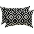 thumbnail image 1 of RSH Décor Indoor Outdoor Set of 2 Pillows 26" x 16", Black & White Aztec, 1 of 6