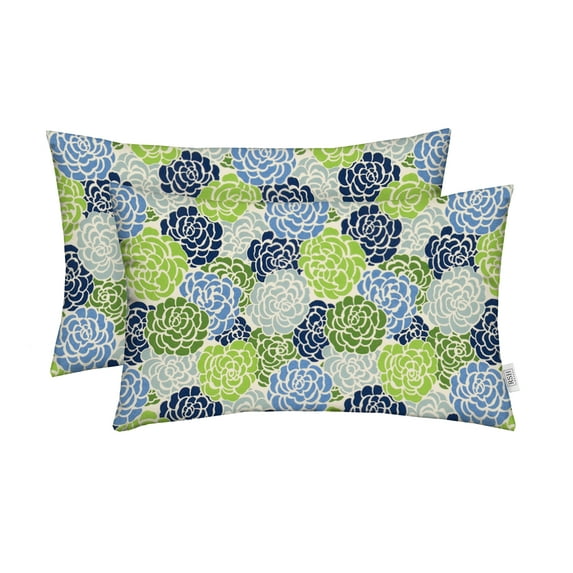 RSH Décor Indoor Outdoor Set of 2 Pillows, 26" x 16", Livi Courtyard Floral