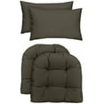 thumbnail image 1 of RSH Décor Indoor Outdoor Set of 2 U-Shape Cushions and 2 Lumbar Pillows, Large, Grey, 1 of 7