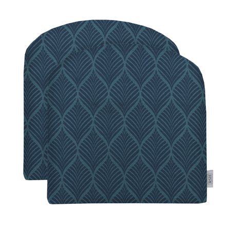 RSH Décor Indoor Outdoor Set of 2 U-Shape Wicker Foam Seat Cushions, Standard, Fenbrook Blue Cove