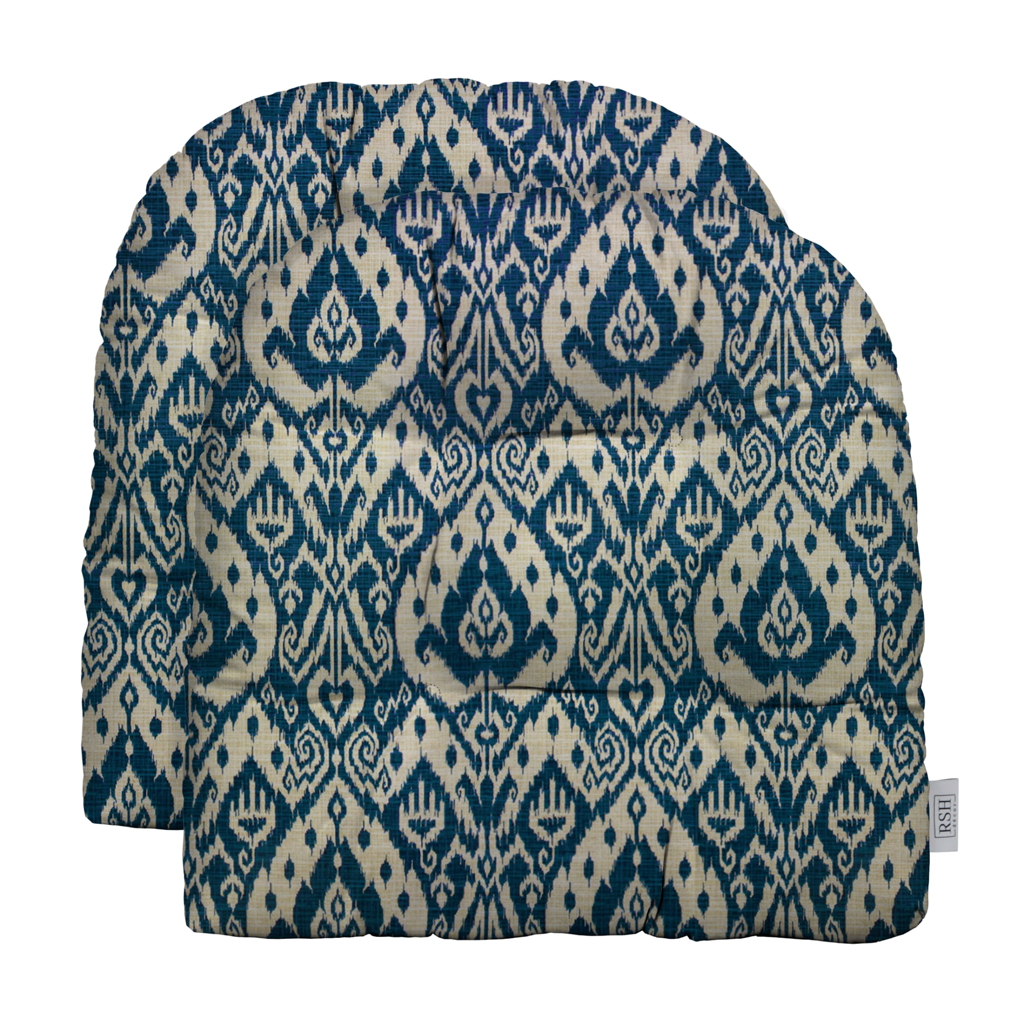 RSH Décor Indoor Outdoor Set of 2 UShape Wicker Tufted Seat Cushions