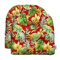 thumbnail image 1 of RSH Décor Indoor Outdoor Set of 2 U-Shape Wicker Tufted Seat Cushions, Standard, Beachcrest Poppy Red Floral, 1 of 6