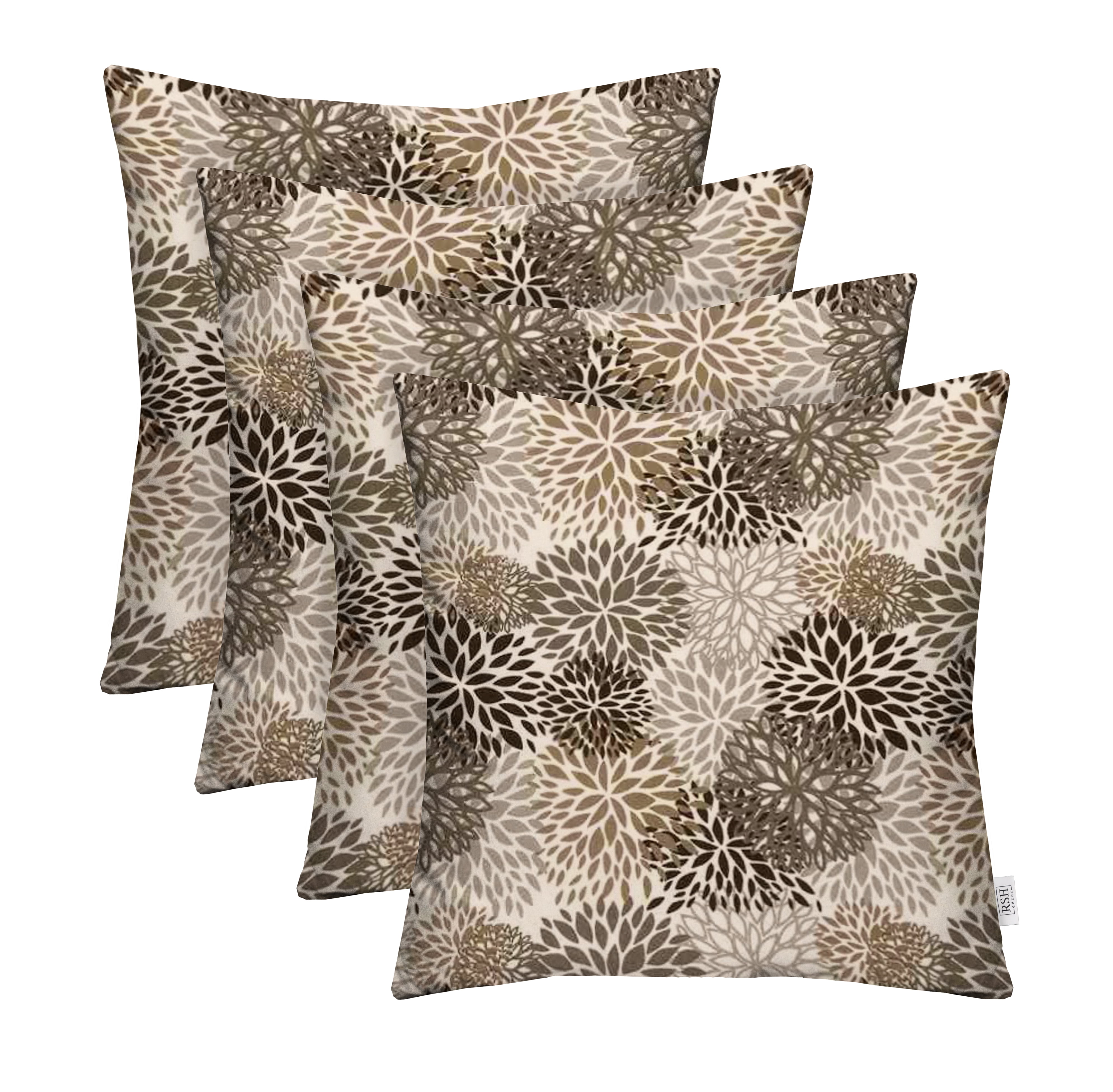 RSH Décor Indoor Outdoor Set of 4 Pillows, 17" x 17", Blooms Matte