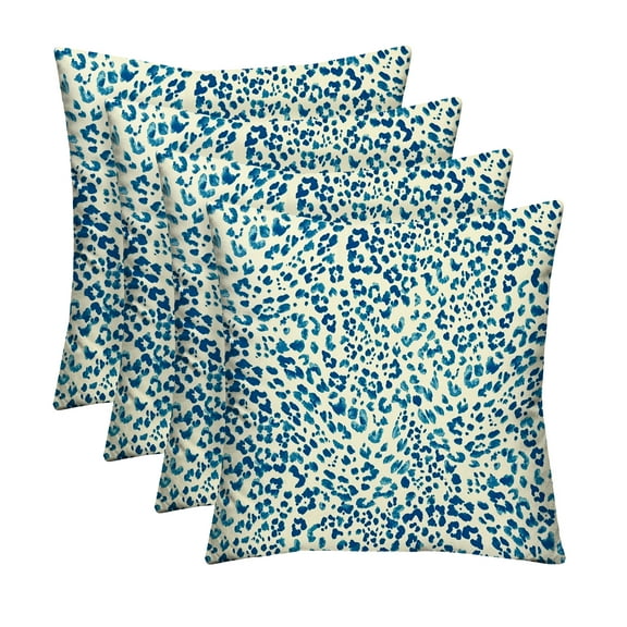 RSH Décor Indoor Outdoor Set of 4 Pillows 17" x 17", Sunny Spot Blue