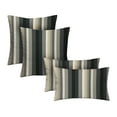 thumbnail image 1 of RSH Décor Indoor Outdoor Set of 4 Pillows, 2 - Square 20” x 20” and 2 – Lumbar 20" x 12", Braymont Twilight Grey Stripe, 1 of 7