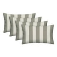 thumbnail image 1 of RSH Décor Indoor Outdoor Set of 4 Pillows 20" x 12", Grey & White Stripe, 1 of 6