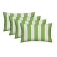 thumbnail image 1 of RSH Décor Indoor Outdoor Set of 4 Pillows 20" x 12", Kiwi Green & White Stripe, 1 of 6