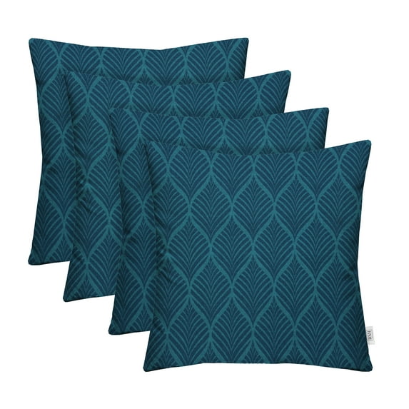 RSH Décor Indoor Outdoor Set of 4 Pillows, 24" x 24", Fenbrook Blue Cove