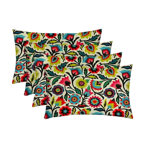 RSH Décor Indoor Outdoor Set of 4 Pillows 26" x 16", Fiesta Floral Desert Flower