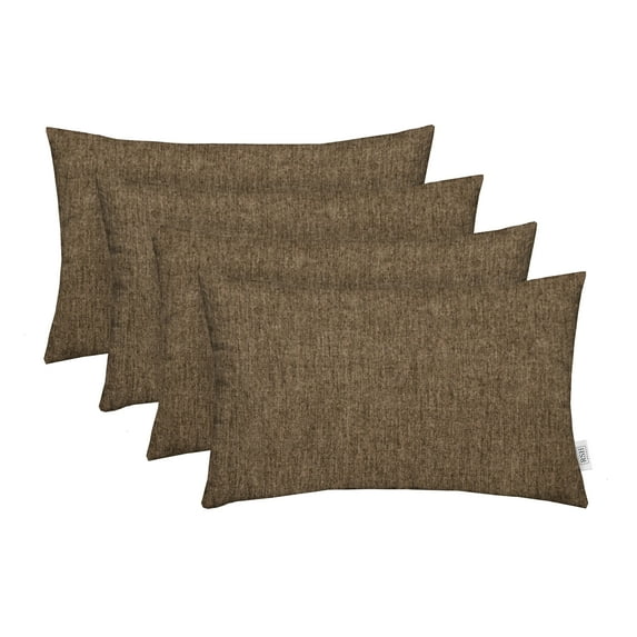 RSH Décor Indoor Outdoor Set of 4 Pillows Made with Sunbrella Fabric,&nbsp;26" x 16", Heritage Mink