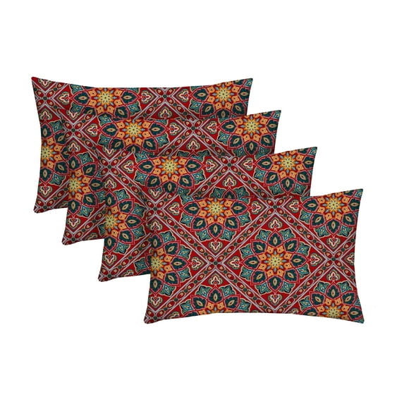 RSH Décor Indoor Outdoor Set of 4 Pillows Weather Resistant, 26" x 16", Medlo Sonoma