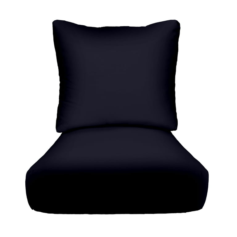 Deep Seating Foam Back Chair Cushion Set, 24 x 27 x 5 Seat and