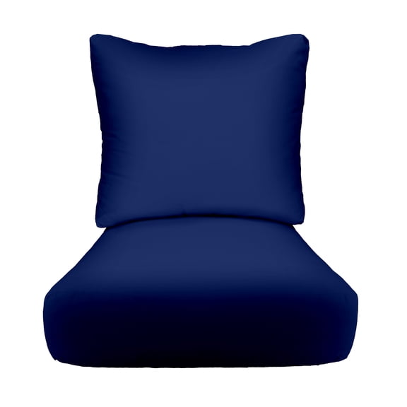 RSH Décor Indoor Outdoor Sunbrella Deep Seating Cushion Set, 24”x 24” x 5” Seat and 25” x 21” Back, Canvas True Blue
