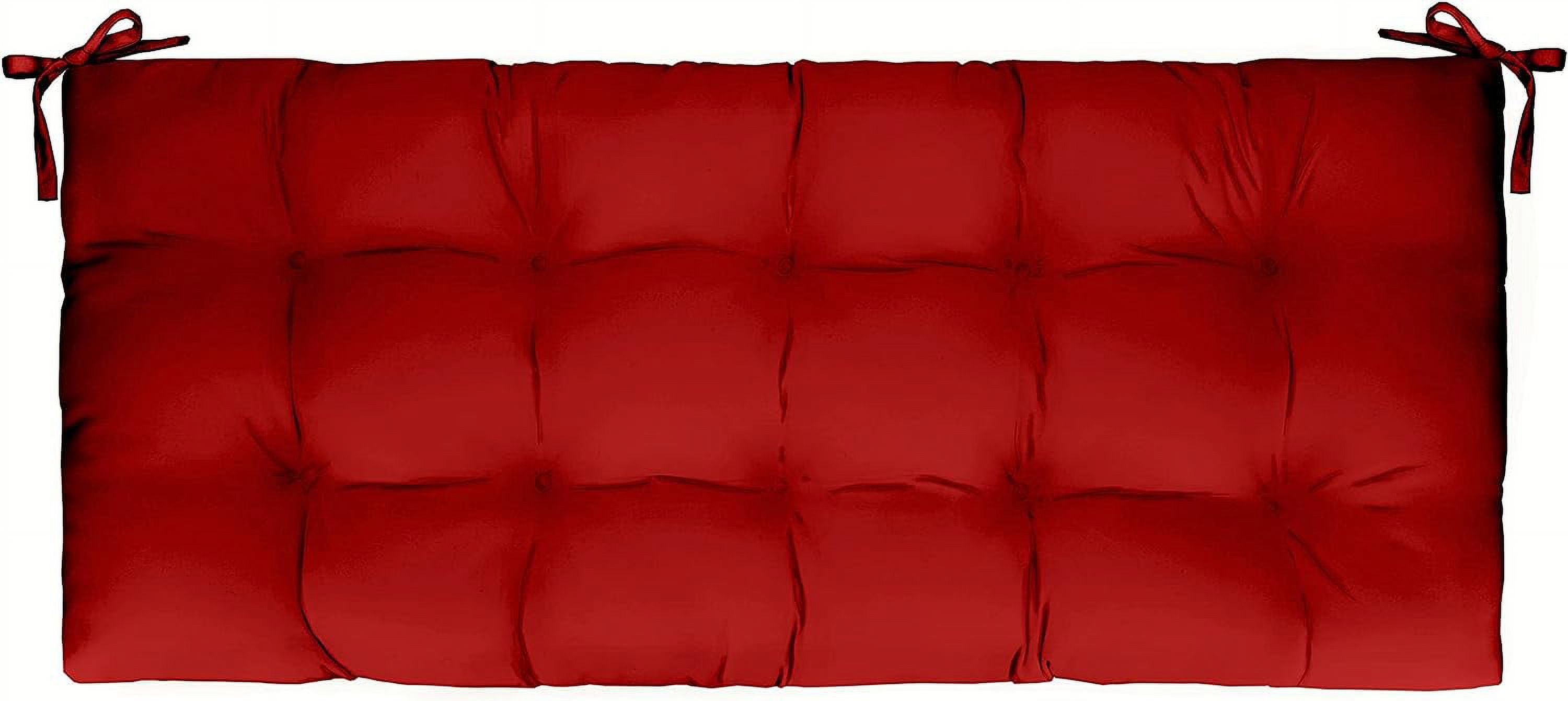 RSH Décor Indoor Outdoor Tufted Bench Cushion With Ties (60” X 18