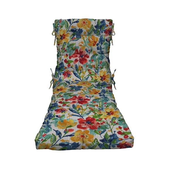 RSH Décor Indoor Outdoor Tufted Chaise Lounge Chair Cushion, Oakmont Hightown Festival