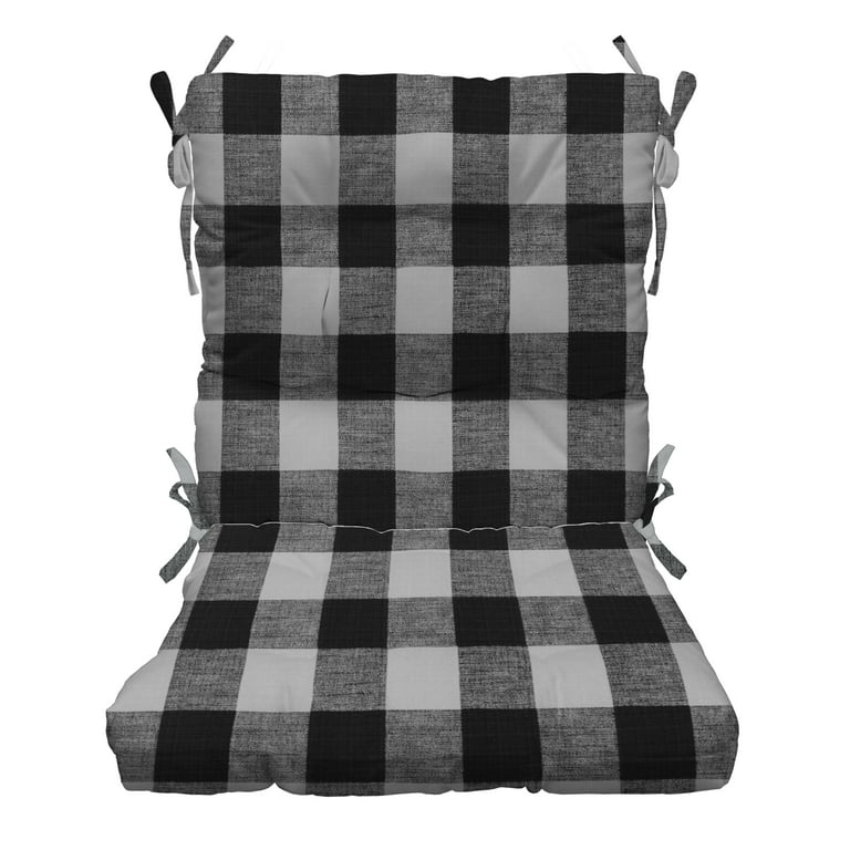 Black and white checkered outdoor cushions deals
