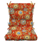 RSH Décor Indoor Outdoor Tufted High Back Chair Cushion, Choose Color (Carnival Fanfare)