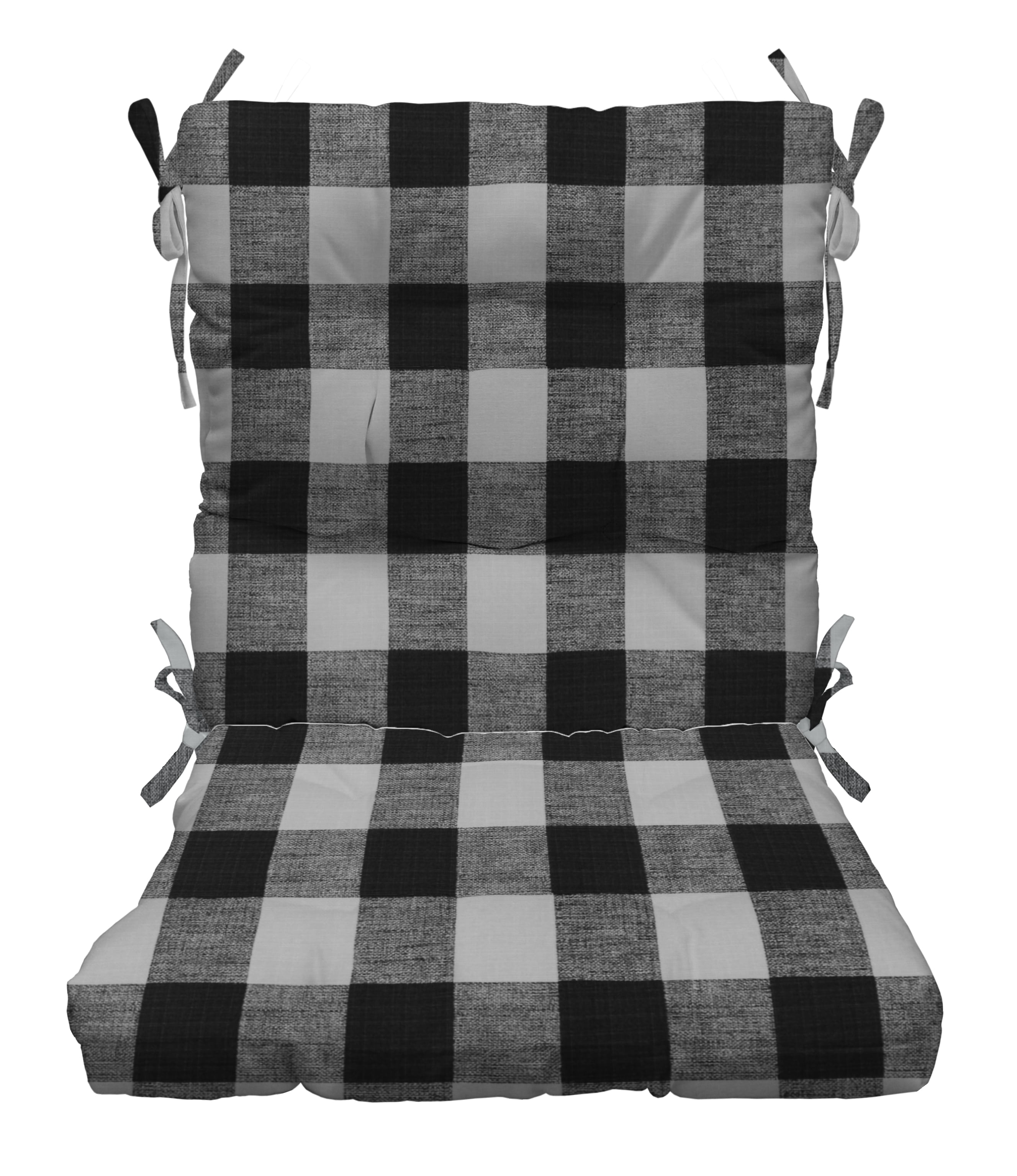 60 X 14 BLACK AND WHITE Buffalo Plaid Tufted Bench Cushion, Seat Cushion,  Farmhouse Cushion, 