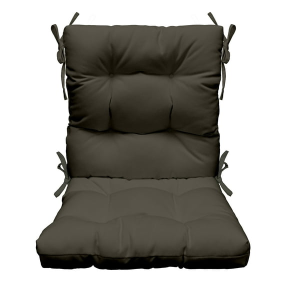 RSH Décor Indoor Outdoor Tufted Mid Back Chair Cushion, Grey
