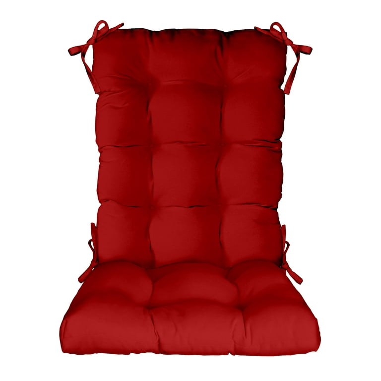 RSH D cor Indoor Outdoor Tufted Rocker Rocking Chair Pad Cushions Standard Resort Red