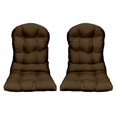 thumbnail image 1 of RSH Décor Outdoor Patio Set of 2 Tufted Adirondack Chair Seat Cushions Weather Resistant, Solid Chocolate Brown, 1 of 5